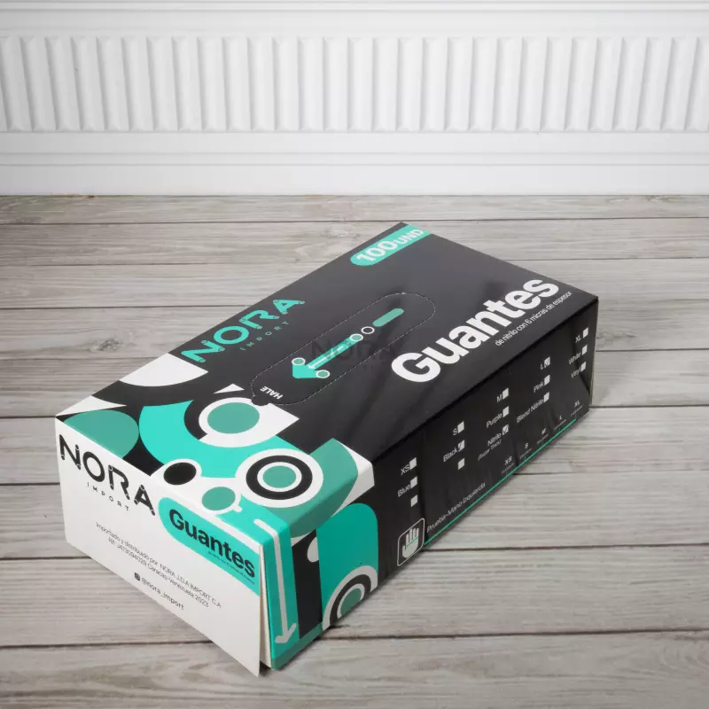 Guantes Nitrilo marca NORA 6 micras