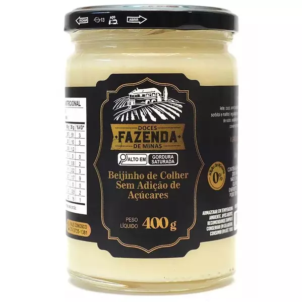 Beijinho sem adição de açúcar