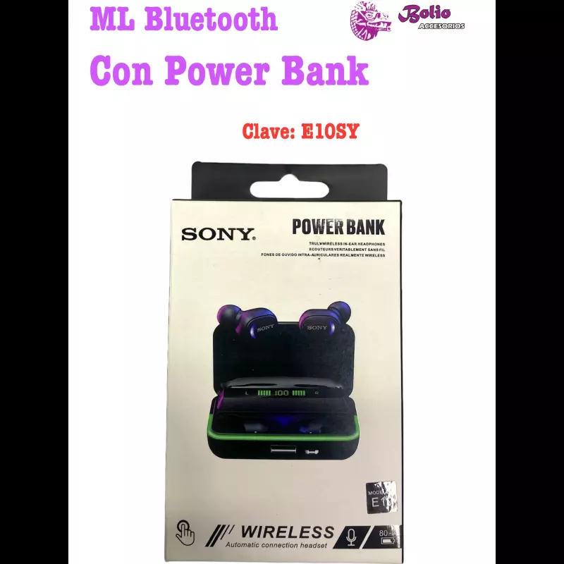 ML BLUET CON POWER BANK Clave:E10SY