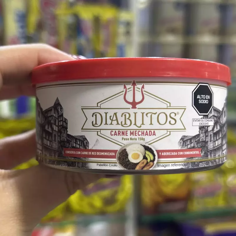 Carne mechada enlatada Diablitos