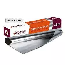FOLHA DE ALUMINIO VABENE 45CMx7,5MT