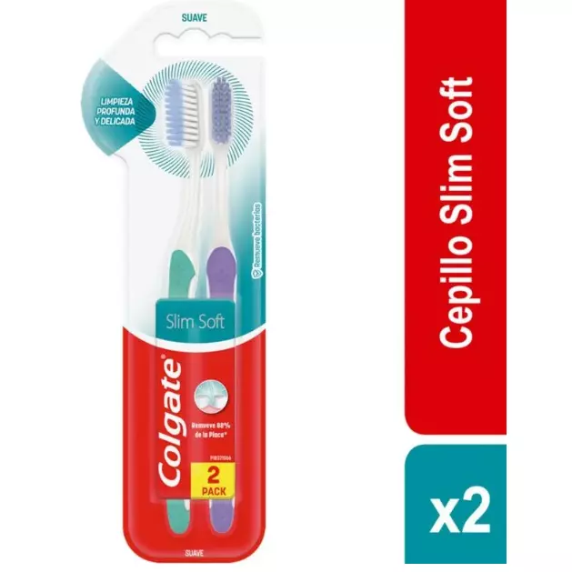 2 CEPILLOS COLGATES SLIM SOFT SUAVE