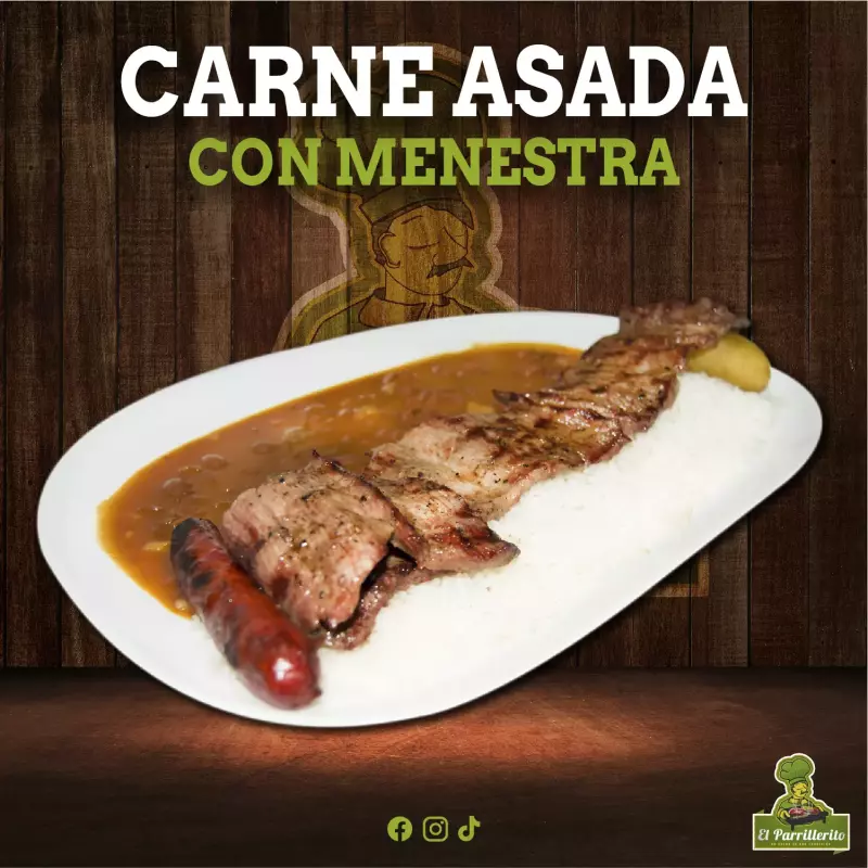 CARNE ASADA CON MENESTRA