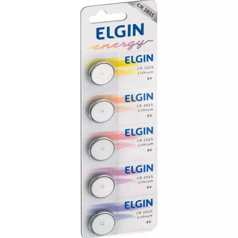 BATERIA ELGIN CR-2025 CARTELA C/5 UN