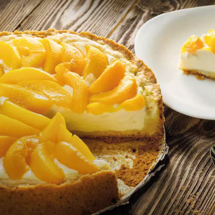 Tarta de Melocotón y Almendras