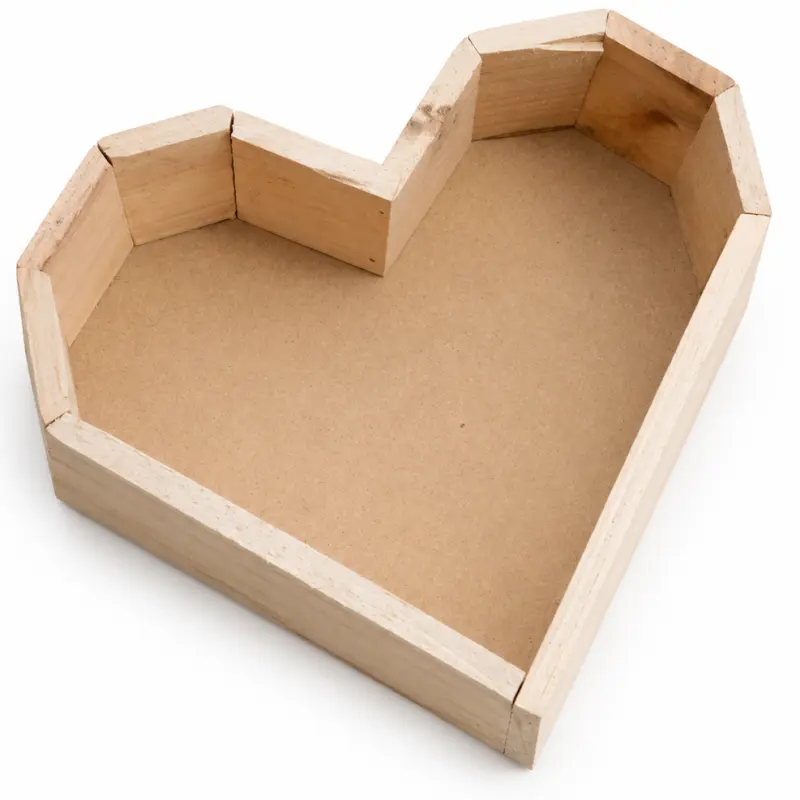Caja madera corazón pequeña
