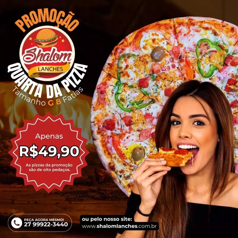 PIZZA G 8 Fatias por apenas R$ 49,90