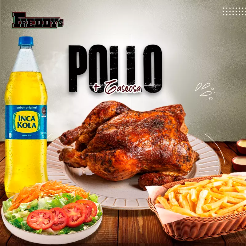 1 Pollo + Gaseosa de 1.5 Litros