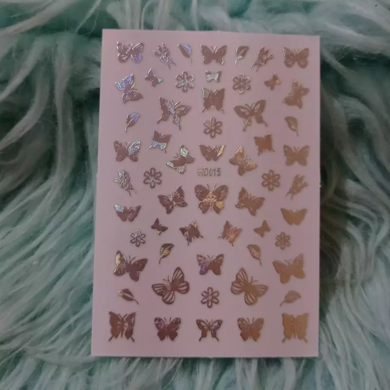 Calcomanía plateada (HD015)