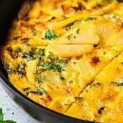 Omelete de forno de palmito com 2 qu