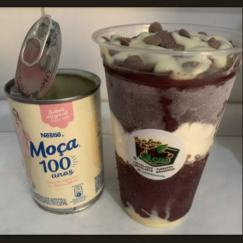 Açaí de 500 ml gotas de chocolate