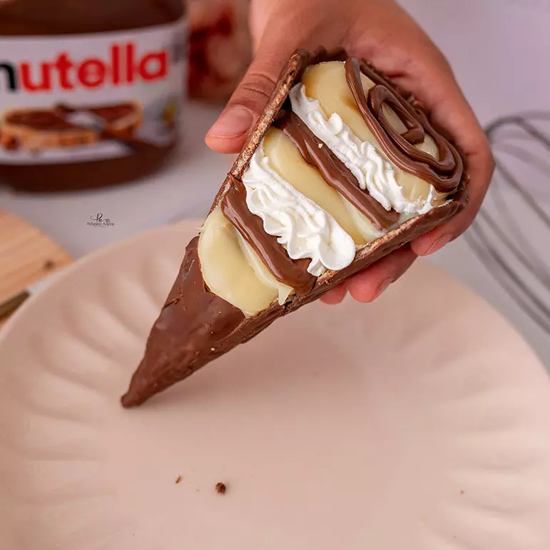 Cone trufado ninho com nutella