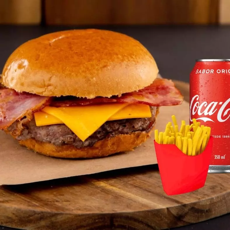 COMBO : 1 CHEESE BACON + COCA LATA