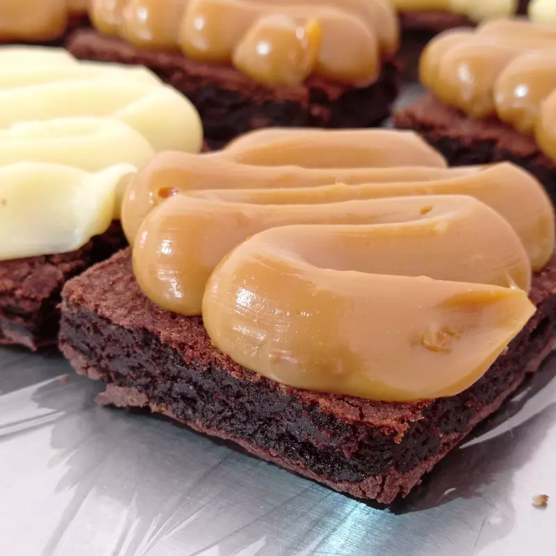 Brownie Recheado com Doce de Leite
