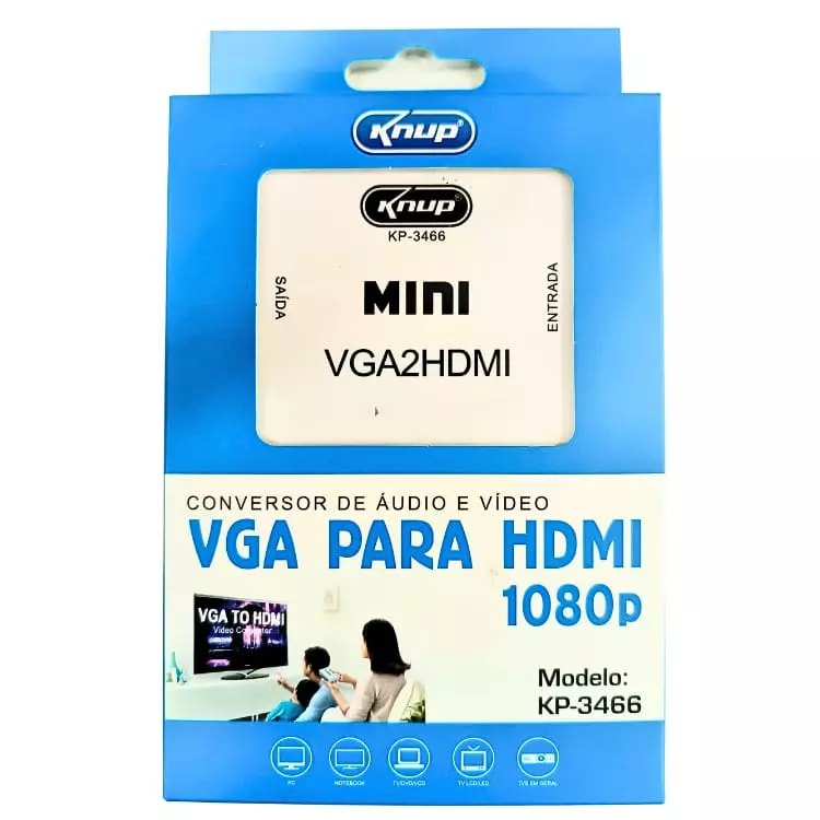 CONVERSOR KNUP VGA X HDMI KP-3466