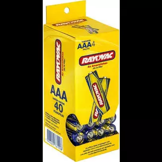 Pilha Zinco Rayovac AAA Tubo