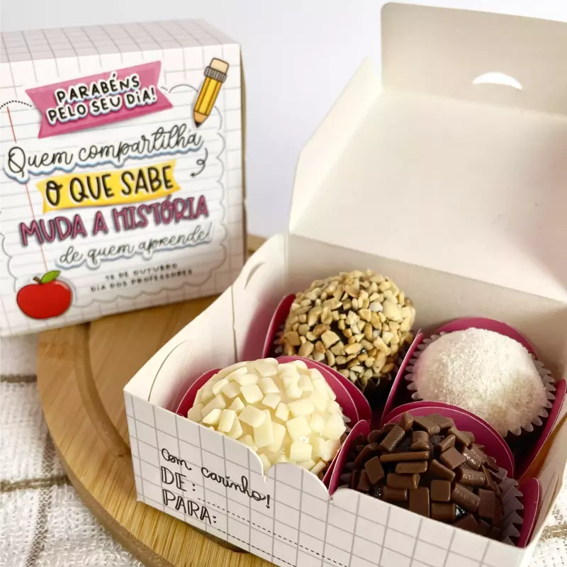 Caixinha com 4 Brigadeiros Prof