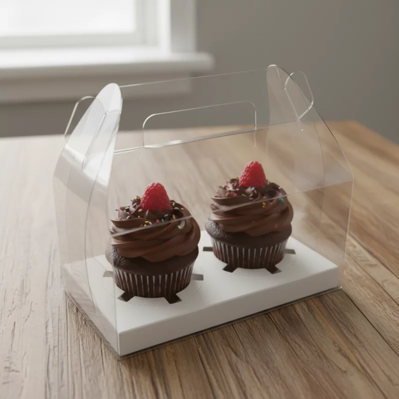 0986 CAJA  DE ACETATO CUPCAKE