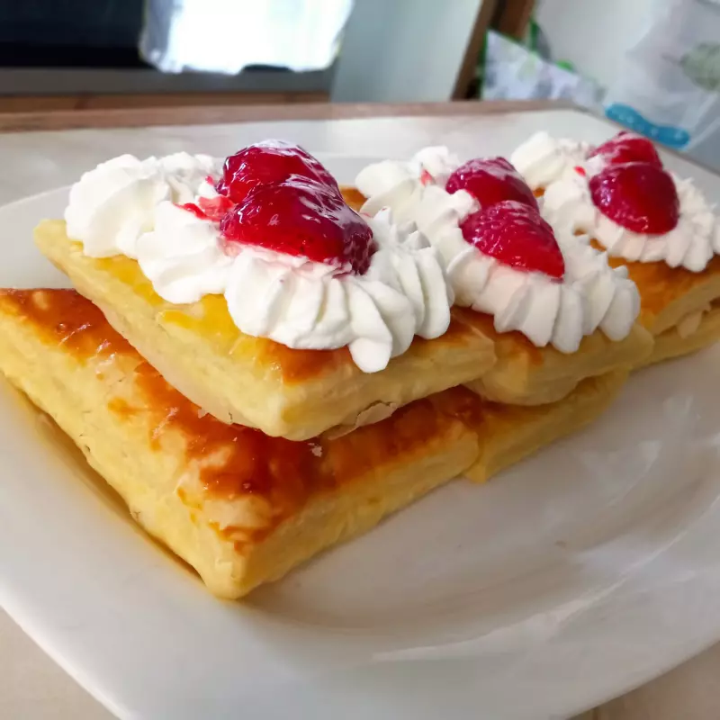 Hojaldre con crema pastelera