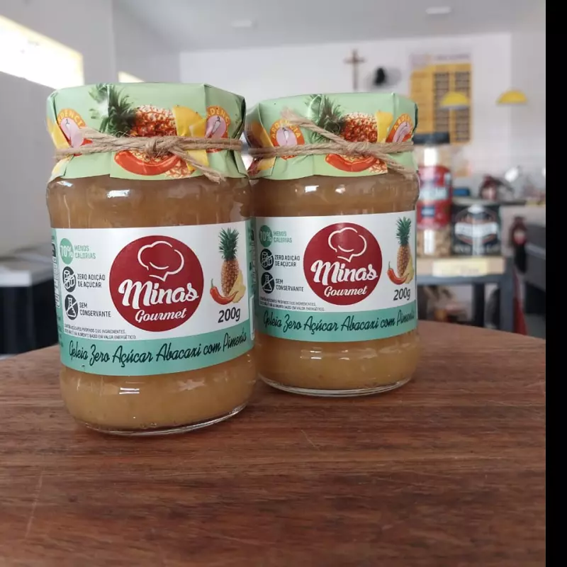 Geleia zero açúcar abacaxi c pimenta