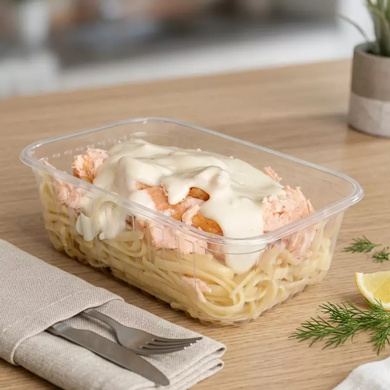 Linguine com salmão ao molho branco