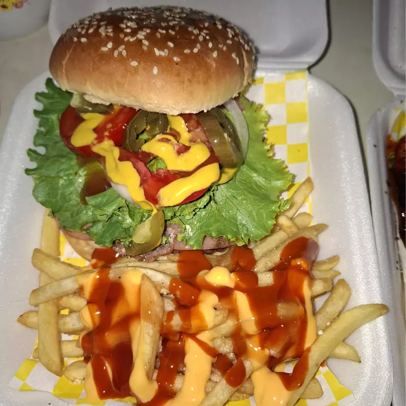 Hamburguesa Sencilla + Papas Promo