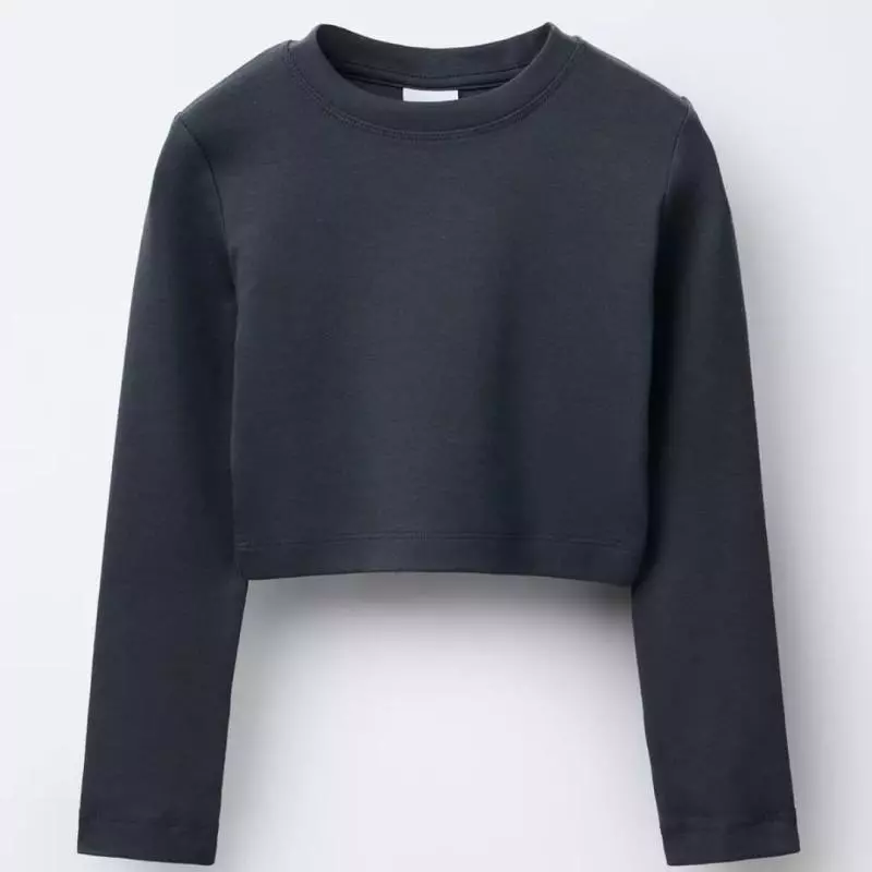 CAMISETA CROPPED LISA AZUL