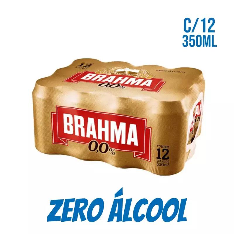 Brahma Lata 350ml 0,0 álcool C/12