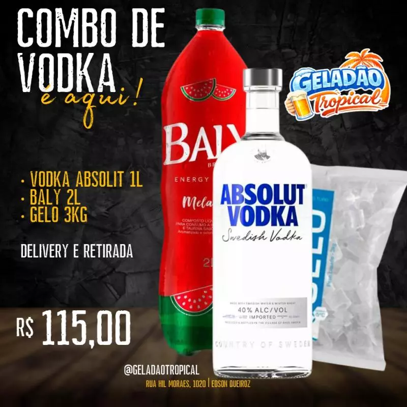 Combo Absolut + Baly2L + Gelo