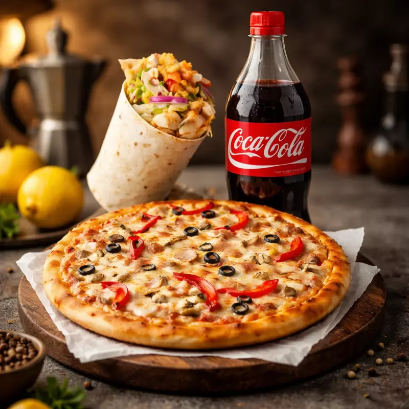 MENÚ PIZZA ELIGE TAMAÑO Y KEBAB