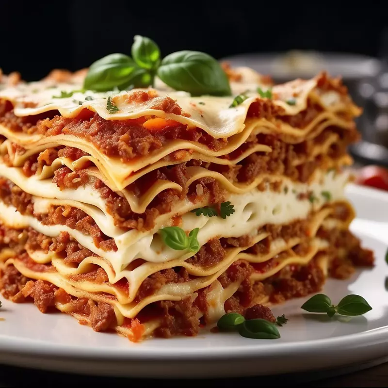 Lasanha mista ao molho de tomate