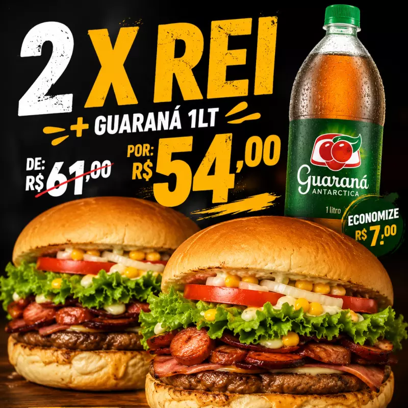 2 X Rei + Refrigerante 1Lt