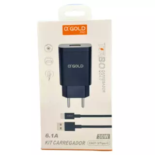 CARREGADOR GOLD 30W TIPO-C CA27-3