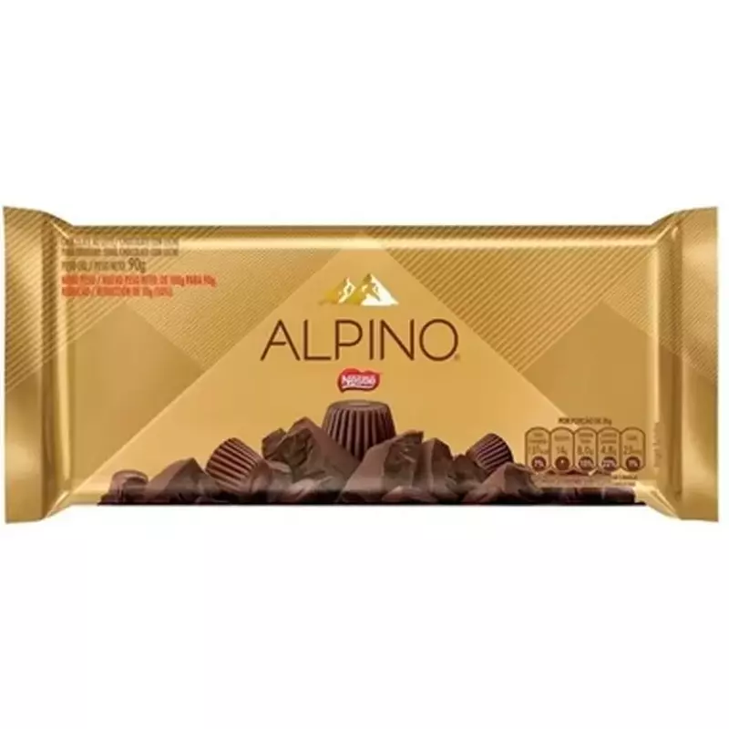 CHOCOLATE AO LEITE ALPINO PACOTE 85G