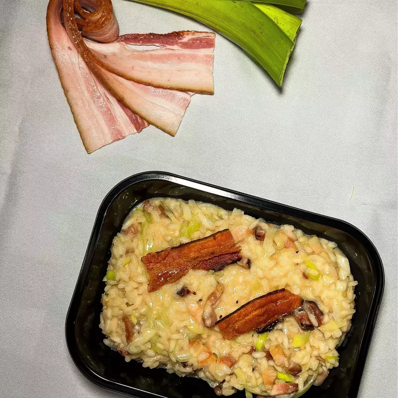 Risotto di Bacon e Alho Poró
