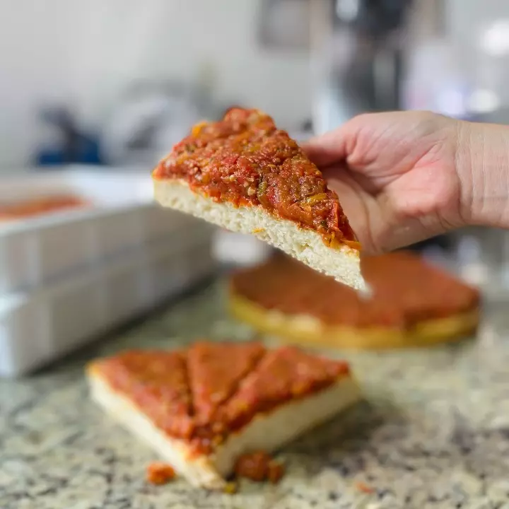 Fatia de pizza da vó