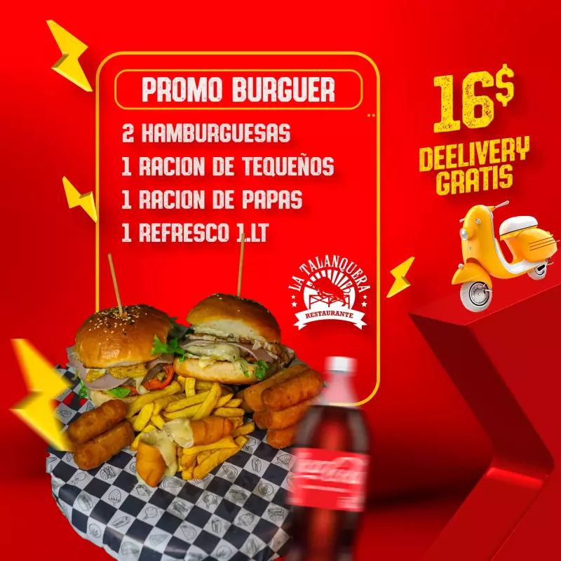 Burguer Especial con Tequeños