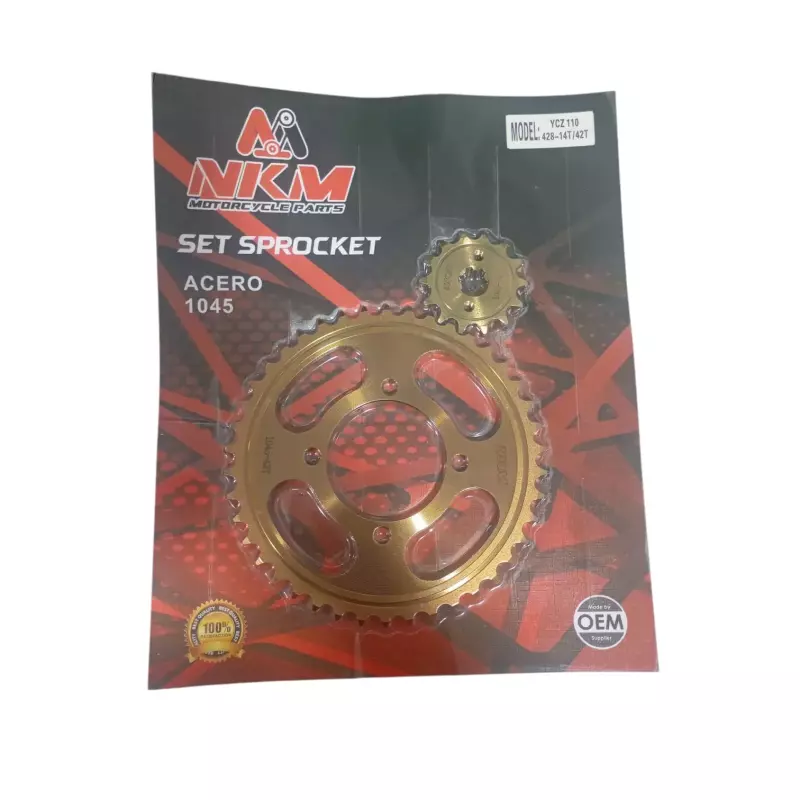 SET SPROCKET YCZ 110 14X42 ORO NKM