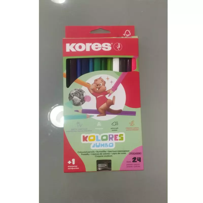 Colores jumbo 24 piezas kores