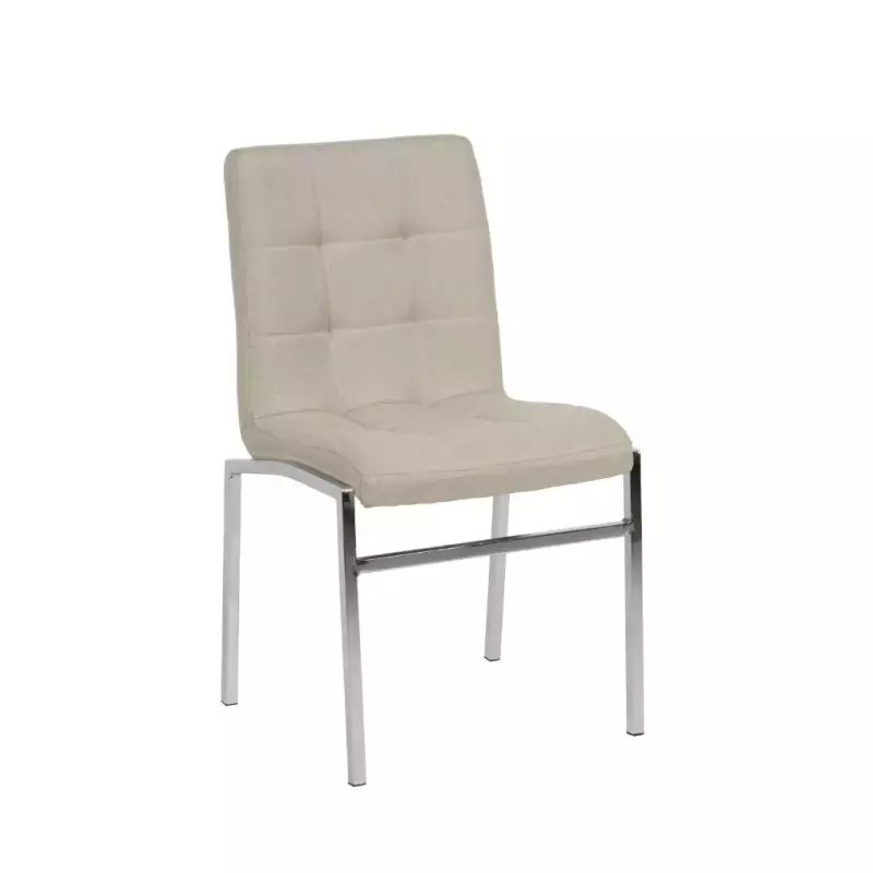 Silla Capitone Tapizado lino Beige