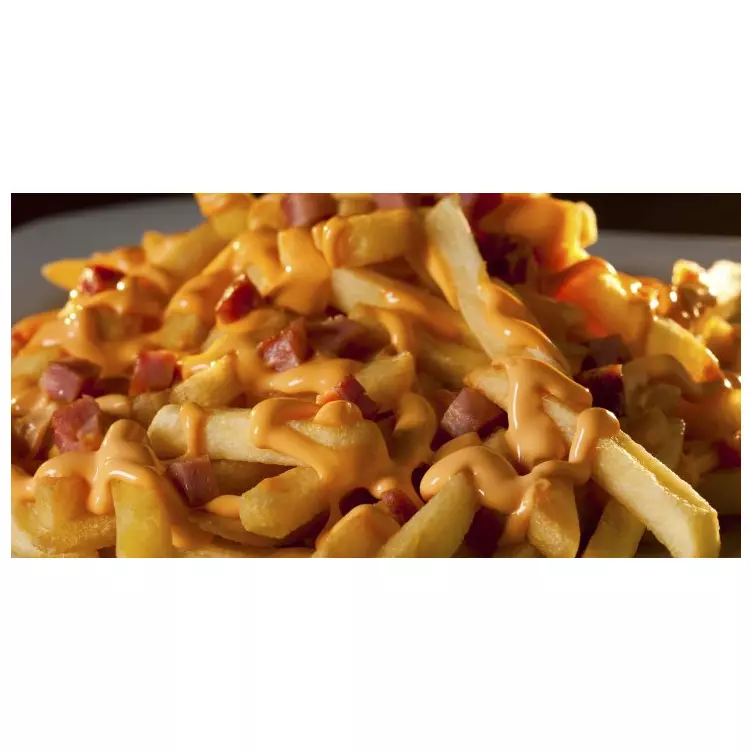 Batata Frita com Cheddar e Bacon