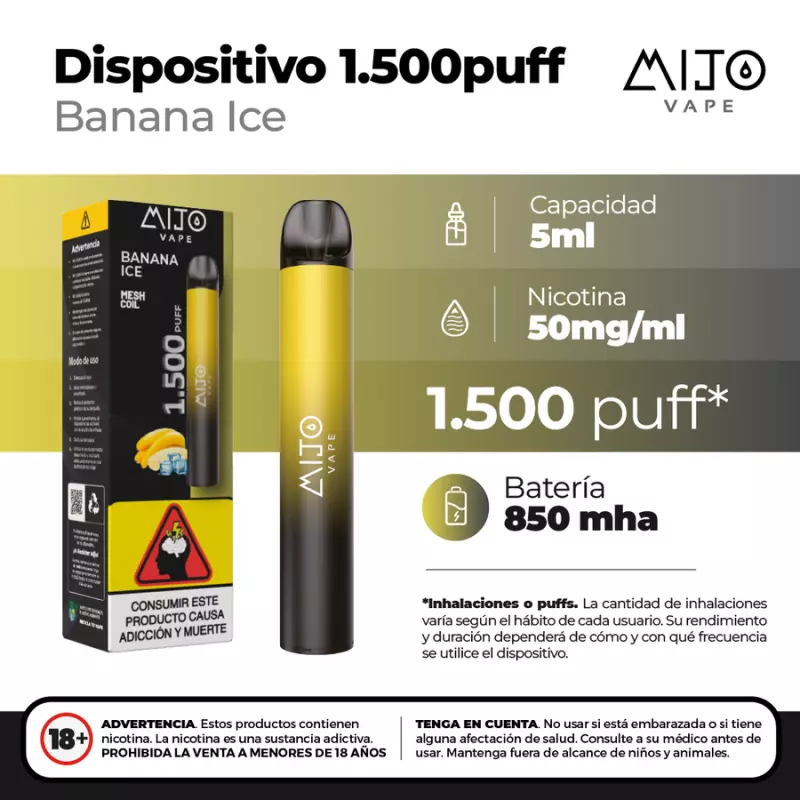 BANANA ICE (1.500 PUFFS)