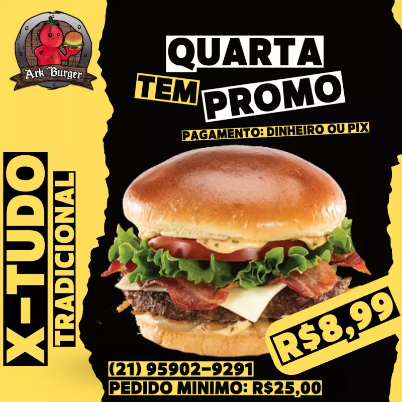 X-TUDO (Tradicional) APENAS R$8,99