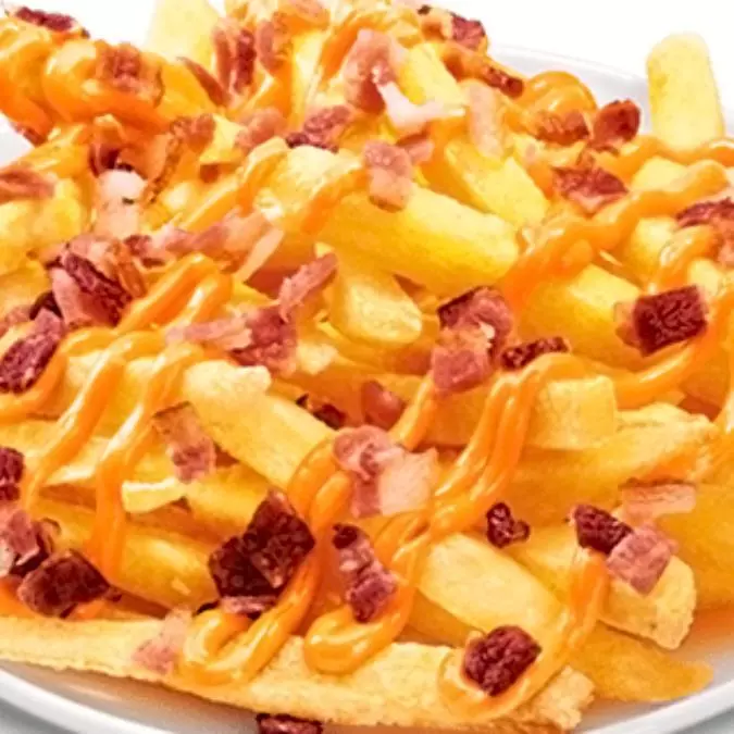 Fritas grande com Cheddar e bacon