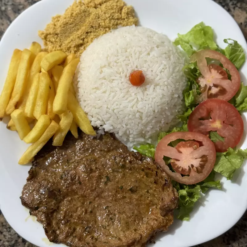 BIFE GRELHADO (serve 1 pessoa)