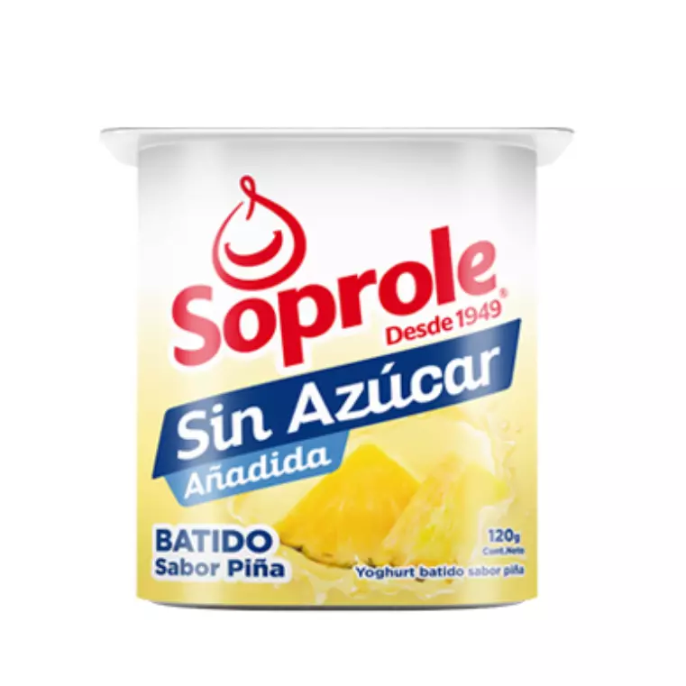Yoghurt sin azúcar sabor piña 120grs