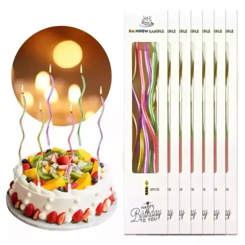 Velas Curvas Colores Metálicoss