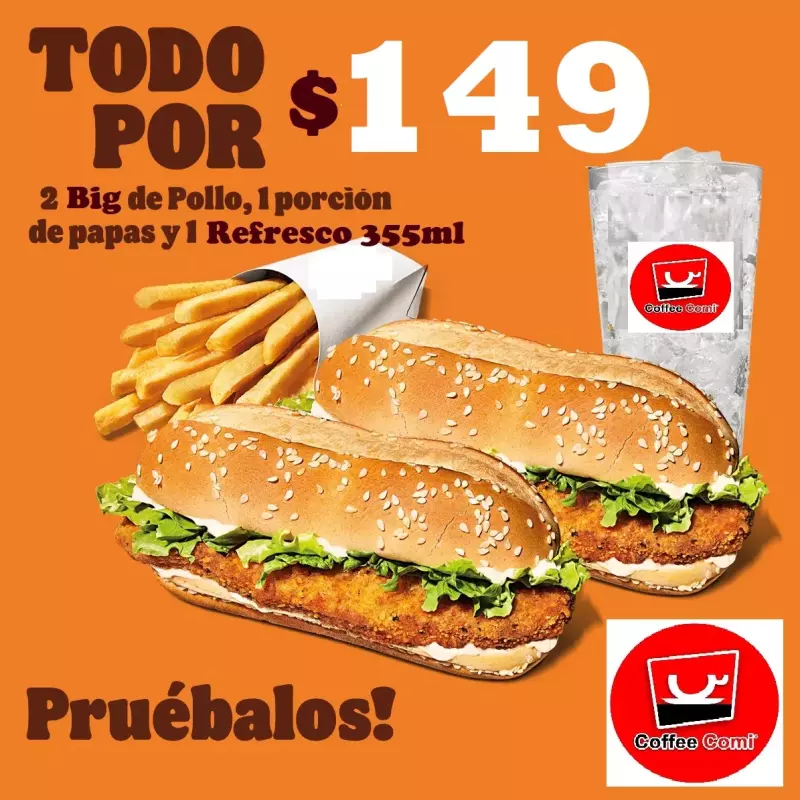 2 Big de Pollo🐔en (combo)