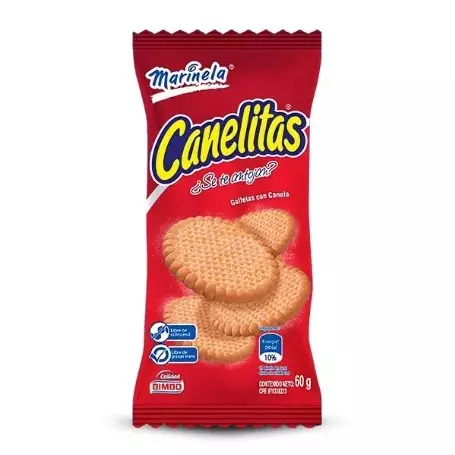 Marinela Canelitas Galletas x 60 Grs