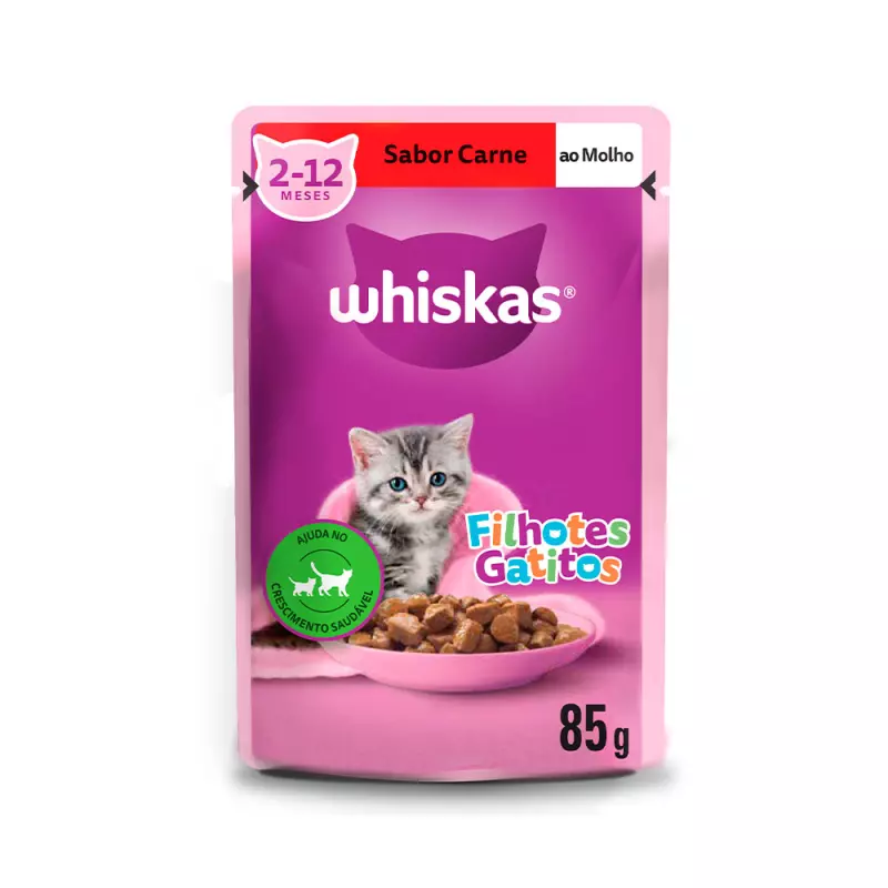 Whiskas Sachê Filhotes Carne 85g